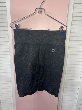 Gymshark Black Camo High-Waist Women's Bike Shorts